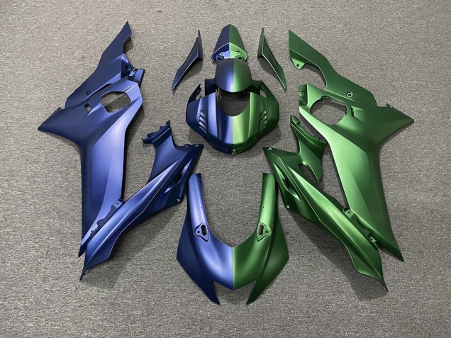 2017-2021 Blue and Green Split R6 Motorcycle Fairings