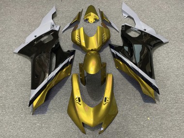 2017-2021 Cement Black and Gold R6 Motorcycle Fairings