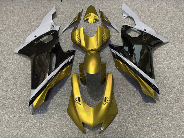 2017-2021 Cement Black and Gold R6 Motorcycle Fairings