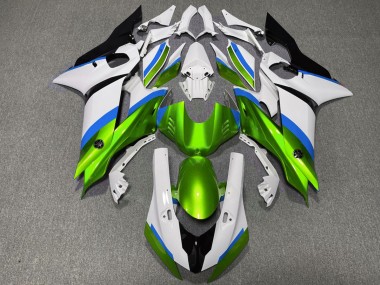 2017-2021 Gloss Green and Light Blue R6 Motorcycle Fairings