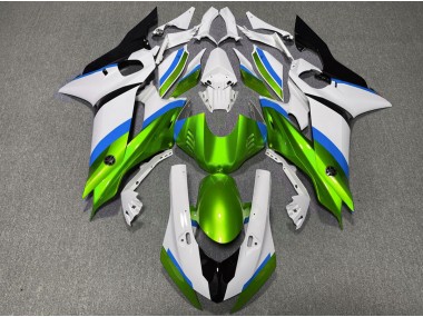2017-2021 Gloss Green and Light Blue R6 Motorcycle Fairings