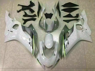 2017-2021 Gloss White and Silver R6 Motorcycle Fairings