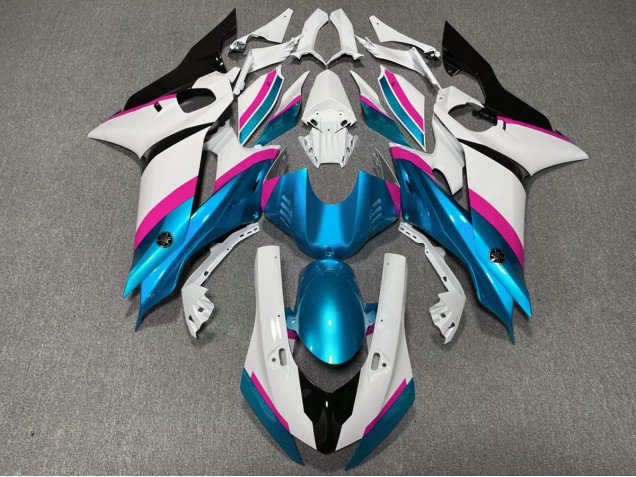 2017-2021 Light Blue and Pink R6 Motorcycle Fairings