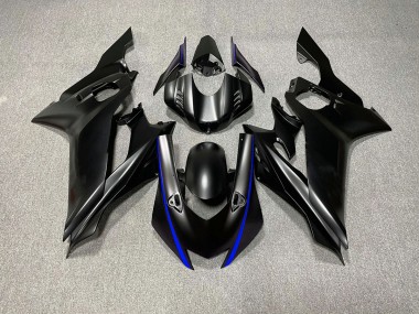 2017-2021 Matte Black & Blue Accents R6 Motorcycle Fairings