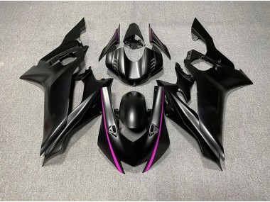 2017-2021 Matte Black & Pink Accents R6 Motorcycle Fairings