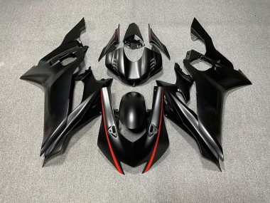 2017-2021 Matte Black & Red Accents R6 Motorcycle Fairings