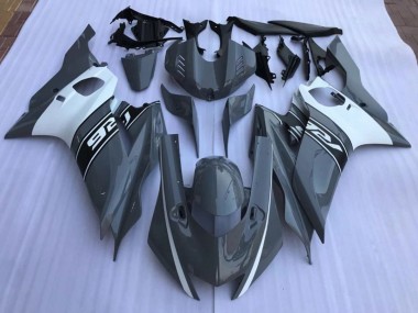 2017-2021 Nardo Grey and White R6 Motorcycle Fairings