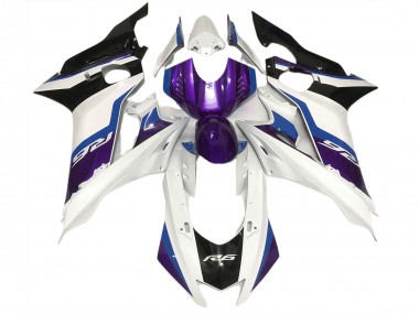 2017-2021 Purple and Gloss White R6 Motorcycle Fairings