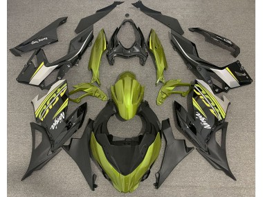 2018-2023 Liquid Yellow and Grey Ninja 400 Motorcycle Fairings