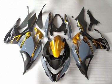 2018-2023 Nardo Grey & Gold Ninja 400 Motorcycle Fairings