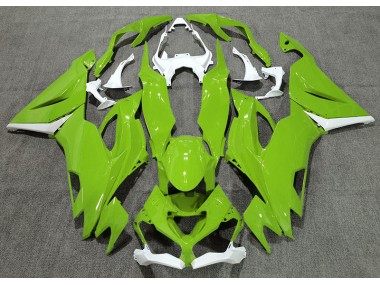 2019-2023 Gloss Green & White ZX6R Motorcycle Fairings