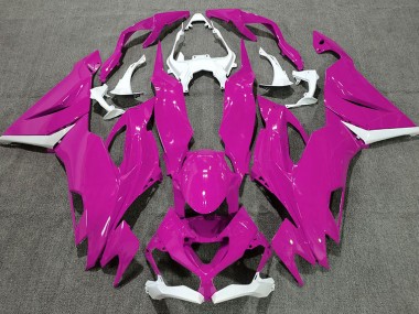 2019-2023 Gloss Pink & White ZX6R Motorcycle Fairings
