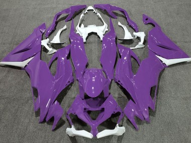 2019-2023 Gloss Purple & White ZX6R Motorcycle Fairings