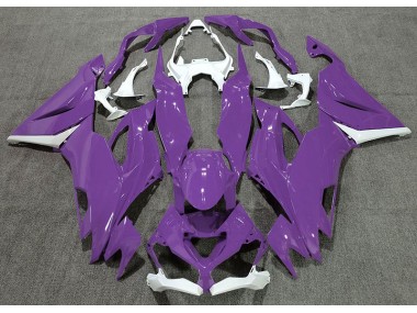 2019-2023 Gloss Purple & White ZX6R Motorcycle Fairings