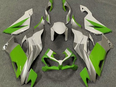 2019-2023 Green White and Silver ZX6R Motorcycle Fairings