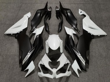 2019-2023 Matte Pearl White and Black ZX6R Motorcycle Fairings
