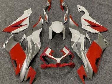 2019-2023 Red White and Silver ZX6R Motorcycle Fairings