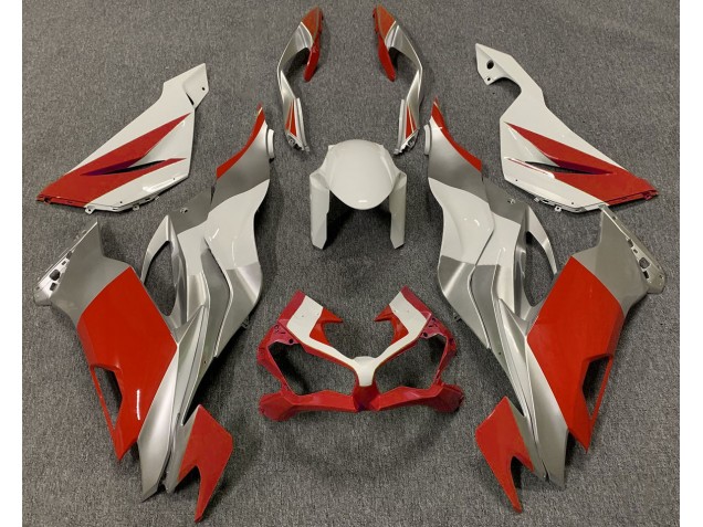 2019-2023 Red White and Silver ZX6R Motorcycle Fairings